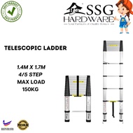 DOCKER TELESCOPIC LADDER ( 4/5 STEP ) / ALUMINIUM FOLDING STEP LADDER / MULTIPURPOSE LADDER / TANGGA