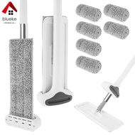 Microfiber Flat Mop with 6 Microfiber Pads 360 ° Rotating Flat Floor Mop Self Wringing Dust Mop with Dewatering Scraper  SHOPCYC4907