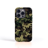 Phone Phone Case Suitable for iPhone ins Army Green Camouflage Unique Two-in-One Film Case Suitable 