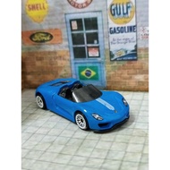 Hot Wheels Porsche 918 Spyder Blue Loose Condition 8/10 Exotic Diecast Car
