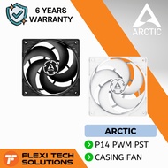 Flexi Tech ARCTIC P14 PWM PST 140mm Case Fan with PWM PST Black / White
