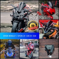 Winglet MIRRORS STEALTH MIRRORS FAIRING ZX 25R ZX 10R CBR 150 R R15 V2 V3 GSX NINJA 250 FI CBR 250RR