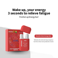 Double Hole Nasal Inhaler Stick Fruit Mint Essential Oil Nasal Stick Refreshing Energy Stick Wake Up