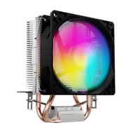Others - 台式機箱高效cpu散熱器 大風量靜音散熱風扇(雙銅管彩星（RGB變色）小3pin接口)