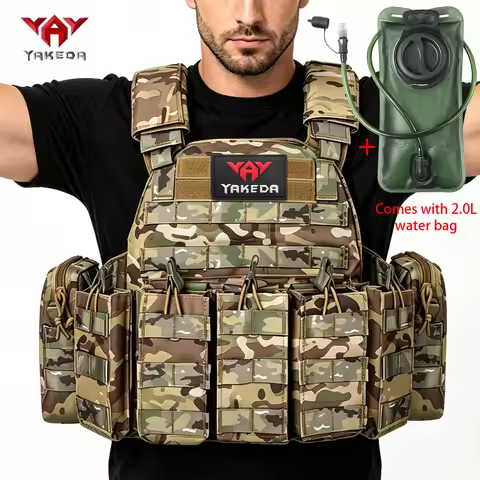 YAKEDAMOLLE Modular Hunting Tank Top, Comes with 2L Soft Water Bag, Adjustable Shoulder Strap with M