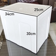 Medium Ice Pack Package + Styrofoam Box BM Ice Cream Box - QTP Discount Fish Box