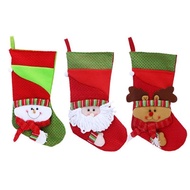 Christmas Stocking Santa Claus Sock Gift Candy Bag Xmas Noel Decoration Gift for Kids Christmas Tree