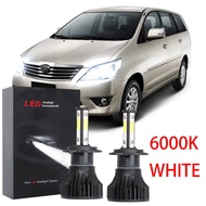 หลอดไฟหน้ารถยนต์ LED 6000K สีขาว แบบเปลี่ยน สําหรับ Toyota Innova 2004 2005 2006 2007 2008-2012 (1 คู่)