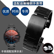 Suitable for Dissay Stainless Steel Watch Strap DZ4318 4323 4283 Solid Bracelet Men Only 26mm Black+