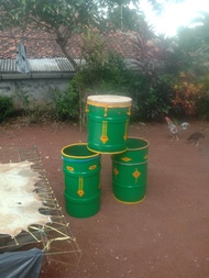 bedug drum motif sedang kulit kambing