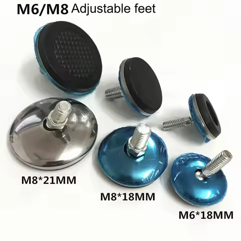 M6 M8 Adjustable Feet Pad Dia 28mm 37mm 49mm Furniture Leg Table Leveling Universal Joint Feet Pad S
