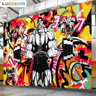 Custom wallpaper mural   Creative 3D graffiti wall wallpaper, street style, for restaurants, bars, K