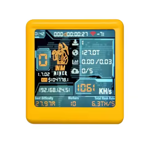 NM TV NMMiner Officail Smart TV 1060KH/s better Nerdminer v2 ESP32 BTC SOLO Lottery Miner & Smart gi