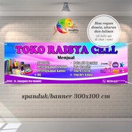 Spanduk Banner Toko ATK Konter Pulsa Sembako Dll