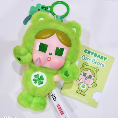 Genuine POP MART CRYBABY × Care Bears Series Vinyl Plush Blind Box Pendant Ornament Collection Cute 
