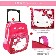 ☢☊Trolley School Backpack Primary Student Bag with 2 Wheels Pony Frozen Hello Kitty Spiderman| Beg Sekolah Roda (2021)
