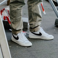 [R-MAN] NIKE BLAZER MID 77 VNTG White Black High Tube Retro Leather BQ6806-100