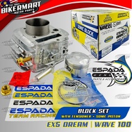 ESPADA RACING SONIC BLOCK + TENSIONER + PISTON SONIC + RING FULL SET EX5 DREAM WAVE100 53MM 56MM