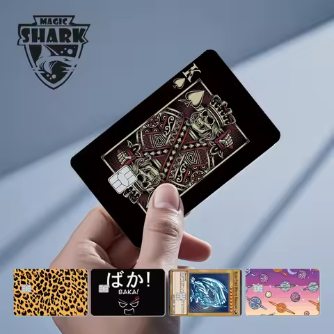 Magic Shark Anime Blue Eyes Dragon Bitcoin Leopard Meme Funny Skin Sticker Film Cover for Small Larg