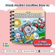 Hygge Holiday Coloring Book Super Cute And Fun For Adult And Kids Size A5 25 pages relaxation