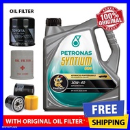 🚗☇⊕(WITH ORIGINAL OIL FILTER) PETRONAS Syntium 800 10W40 SN Semi Synthetic (4L) Engine Oil 10W-40 original Minyak hitam