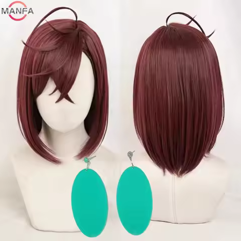 High Quality Momo Ayase Cosplay Wig Anime Dandadan Cosplay Short Brown Heat Resistant Hair Anime Cos