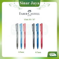 [SJ] Faber-Castell Ball Pen Click X5 / x7 0.5mm / 0.7mm (1pc)