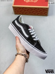 แวนส์ Vans SK8 LOW Classic Black and White Canvas Low Top Sneakers ของ แท้ รองเท้ากลางแจ้ง รองเท้าผ้