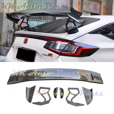 Carbon Fiber Rear Trunk Spoiler Lip GT Wing Spoon For Honda Civic 11TH Type R FL5 2022-2023 Auto Tun