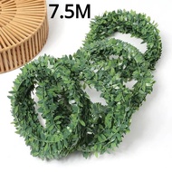Simulated Green Plant Vines DIY Woven Handmade Vines Garland Christmas Decoration Leaf Vines