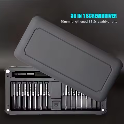 Precision Screwdriver Set 30 in 1 Magnetic Repair Kit with 28 PCS 40mm Extra Long S2 Steel Screw Dri
