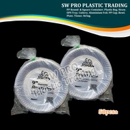 Jishan 9" PP plastic plate 50pcs / Pingggan pakai buang / kenduri catering party buffet