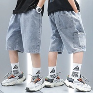 Celana pendek kanak kanak Celana pendek denim 110-170 sesuai untuk umur 3-14 tahun