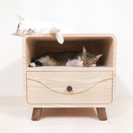 【台灣製造】單層抽屜床頭櫃 - 白橡木∣尺寸可訂製