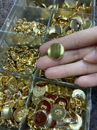 กระดุมทอง กระดุมเงิน หน้าแบน กระดุมติดสูท (1ชุด : 6เม็ด)