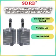 SDRD SD-128 Dual 2 Wireless Microphone Portable 3D Bluetooth Speaker Mobile Wireless Karaoke Family KTV Outdoor Speaker