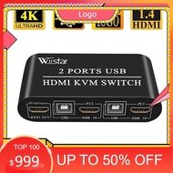 HDMI Switch USB 2พอร์ต4K30Hz HDMI Switcher Kvm Switch Hdmi Dual Monitorสำหรับแชร์เมาส์คีย์บอร์ดเครื่องพิมพ์