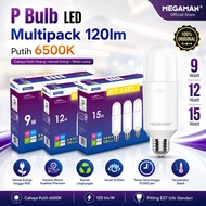 Multipack 4PK 9W-12W-15W E27 170-240V 6500K 120Lm MEGAMAN LED Stick Light Original