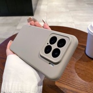 系列精孔常規款適用14pro手機殼新款軟套防摔純色矽膠簡約商務-灰色 小米 14