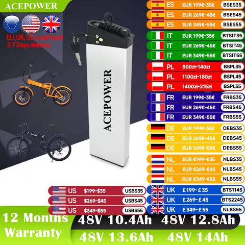 For Ruicanjie R5/ride66 R5 R3 R6 Folding Electric Bike Battery 48V 12.8Ah 14Ah Battery for Samebike 