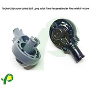 Technic Parts 47455 Rotation Joint Ball Loop with 2 Perpendicular Pins with Friction