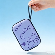 Purple Color Charger Protector Storage Bag Charger Cover Cable Winder Earphone USB Organizer Bag