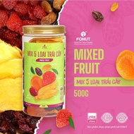 Mix 5 Fonut dried fruits, 500g jar of dried fruit for healthy diet snacks