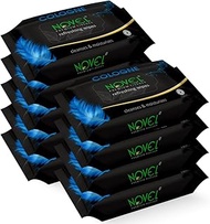 NOVEL Alcoholic Free and Aqua Glycerine (Cologne Fragnance) Wet Tissue (Pack of 9 / 225 Tissues)