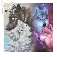 【wiiyaadss1.sg】DIY  Painting Full    Wolves   Home Decoration