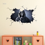 Halloween Skull Wall Sticker Car Sticker Decoration Removable PVC Sticker-New 20x30cm