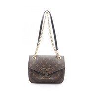 LOUIS VUITTON Passy 鏈條單肩包 M45592 Monogram 帆布棕色二手女款