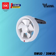 KDK 15WUD 20WUD 6" 8" Glass Mount Wall Ventilation Fan / Wall Exhaust Fan
