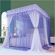 Bed Canopy Luxury Palace Bed Canopy, Bunk Net Mosquito Net, Home Bedroom Decoration Bed Curtains, For 1.5m/1.8m/2m Single Double Bed, With Mounting Bracket (Color : E, Size : 180x200x210cm)