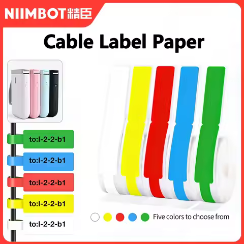 Niimbot D110 Cable Label Sticker Adhesive Waterproof Identification Fiber Tag For Mini Thermal Print
